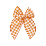 Orange Gingham Fable Bow