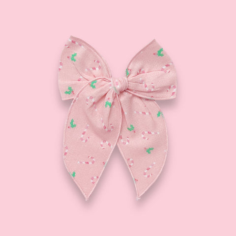 Pink Candy Cane Fable Bow