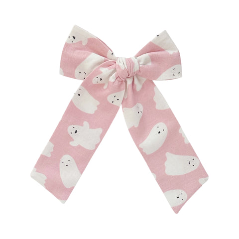 Pink Ghost Longtail Bow