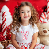 Candy Cane Bow Tee or Sweatshirt- Adult or Child