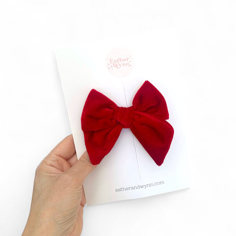 Red Velvet Pinwheel Bow
