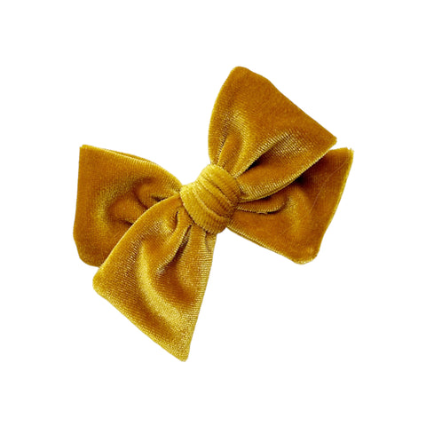 Gold Velvet Pinwheel Bow