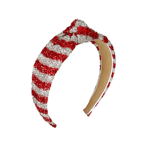 Candy Cane Tinsel Knot Headband
