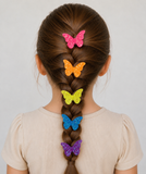 Neon Glitter Butterfly Clip