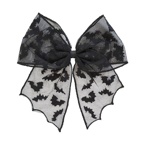 Oversized Black Bat Bow