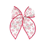Christmas Goose Print Fable Bow
