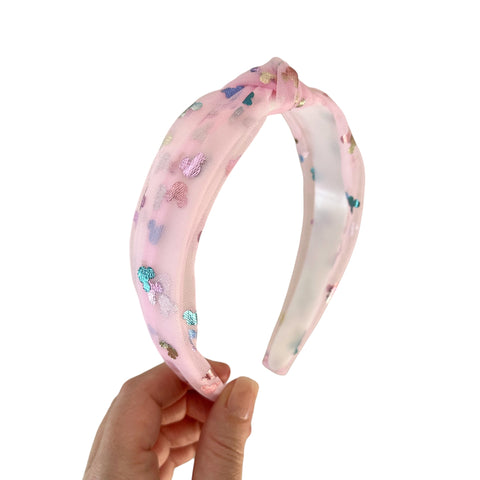Pink Mouse Tulle Knot Headband