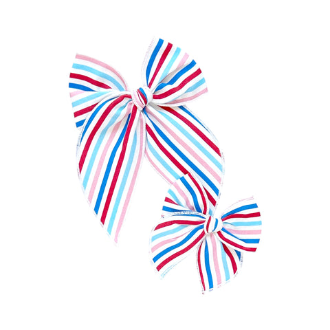 Patriotic Stripe Fable Bow