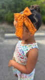 Orange Sequin Longtail Bow
