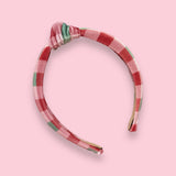 Holiday Plaid Velvet Knot Headband