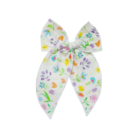 Bright Spring Floral Fable Bow