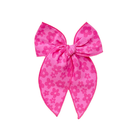 Pink Daisy Fable Bow