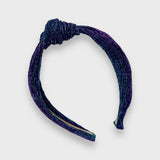 Blue and Pink Iridescent Knot Headband
