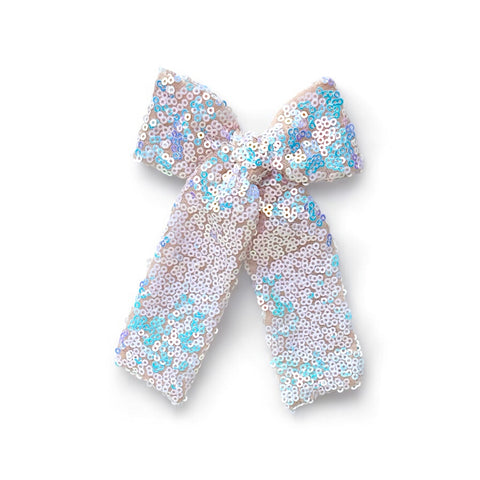 Iridescent Sequin Longtail Bow