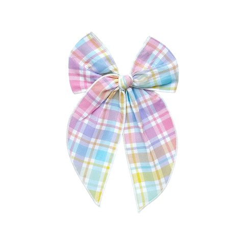 Large Spring Plaid Fable Bow