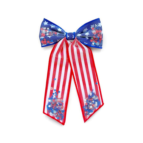 Large Stars & Stripes Shaker Longtail Bow