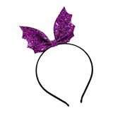 Purple Glitter Bat Headband