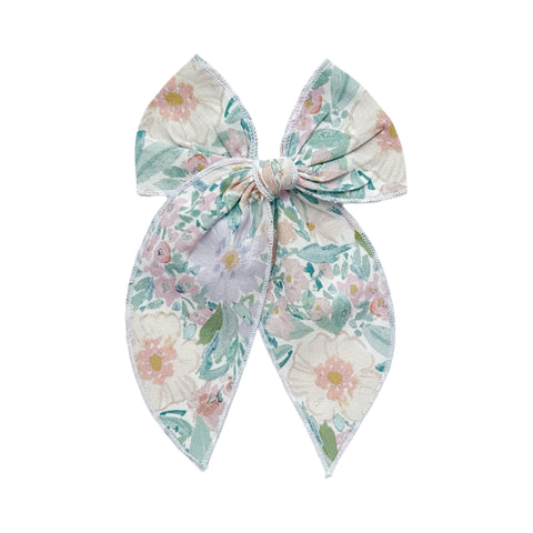 Watercolor Floral Fable Bow