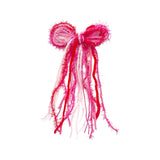 Pink Valentine Tinsel Messy Bow