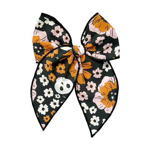Spooky Floral Fable Bow
