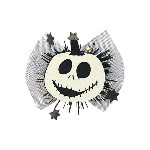 Glitter Pumpkin Tulle Clip