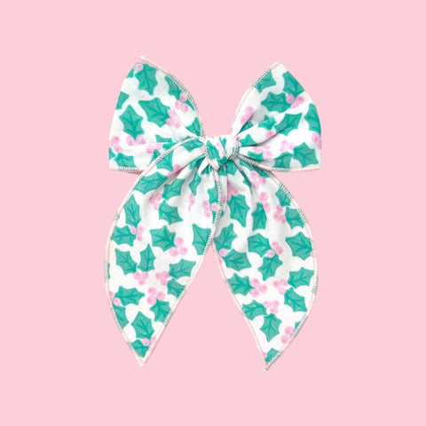 Pink Holly Fable Bow