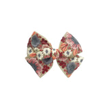 Embroidered Fall Floral Bow