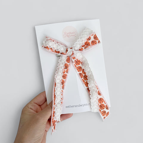 Basketball Ribbon Bow