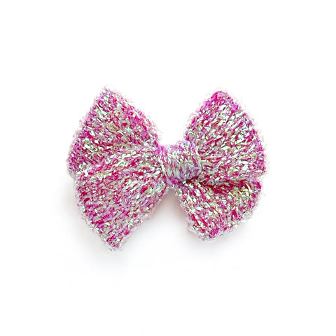Pink Tinsel Pinwheel Bow