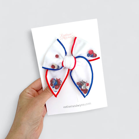 Small Red White & Blue Shaker Bow