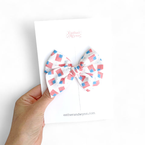 American Flag Pinwheel Bow