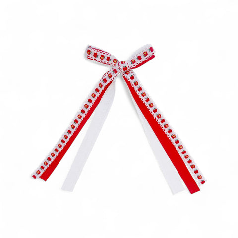 Apple Lace Ribbon Bow