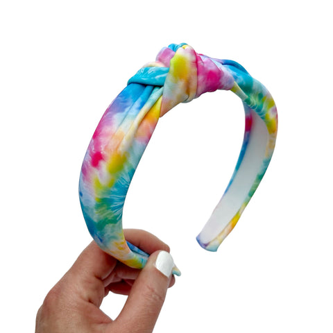 Summer Tie Dye SWIM Knot Headband