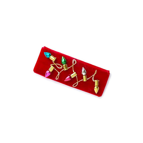 Christmas Light Red Velvet Snap Clip