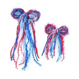 Patriotic Messy Yarn Bow