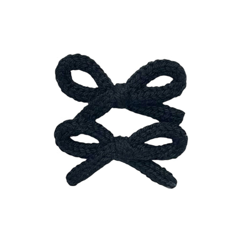 Black Knit Pigtail Set
