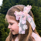 3D Flower Longtail Bow