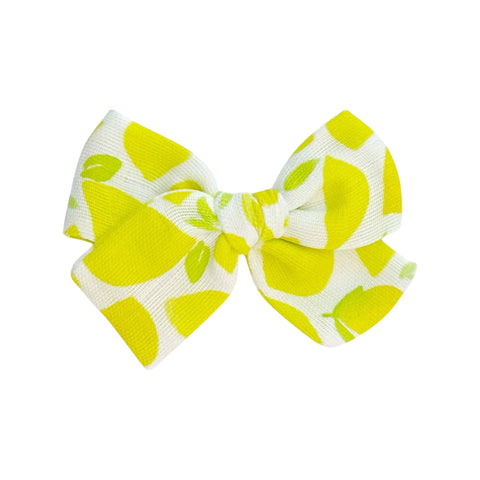 Lemon Gauze Pinwheel Bow