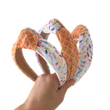 Ice Cream Cone Velvet Knot Headband
