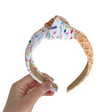 Ice Cream Cone Velvet Knot Headband