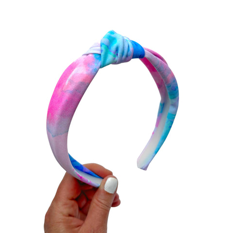 Pastel Watercolor SWIM Knot Headband