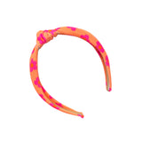 Orange & Pink Daisy Knot Headband