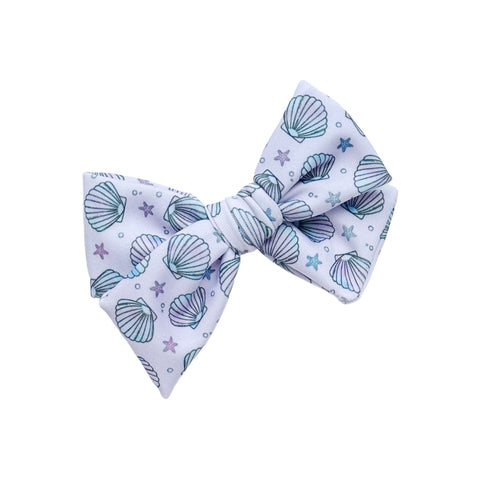 Purple Seashell SWIM Bow