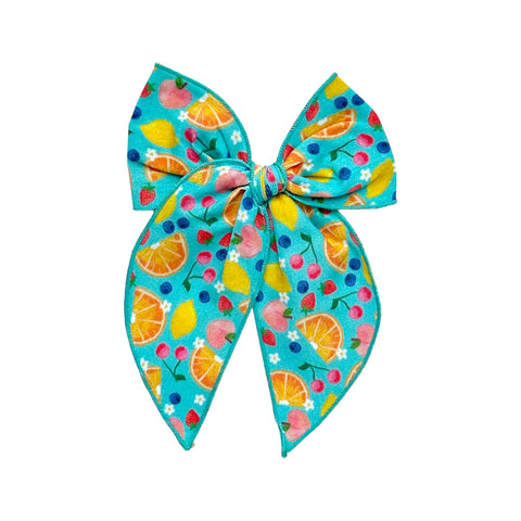 Summer Fruit Print Fable Bow