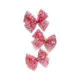 Pink Sequin Mesh Bow