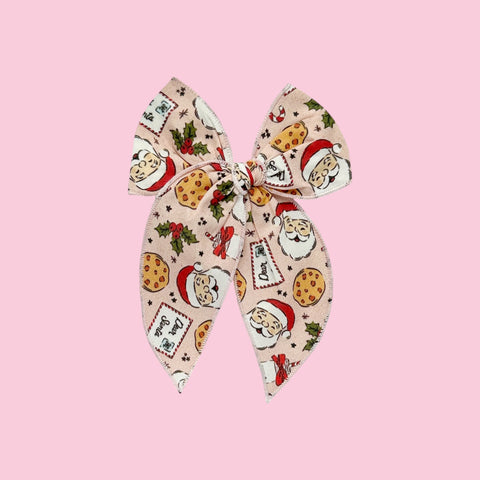 Dear Santa Cookie Print Fable Bow