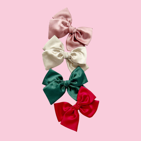 Satin Pinwheel Bow- Choose Color