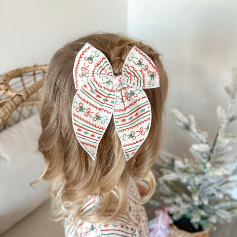 Candy Cane Stripe Fable Bow