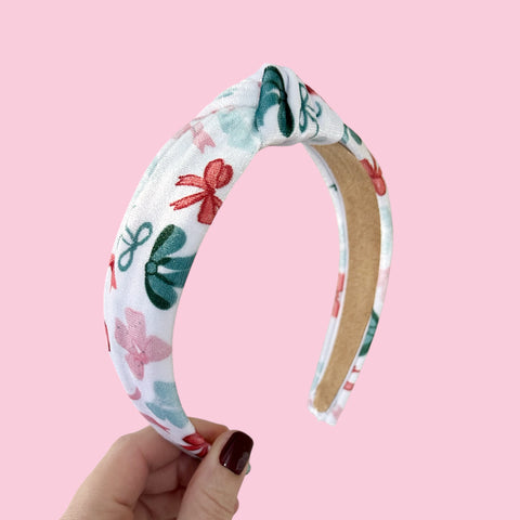 Christmas Bow Velvet Knot Headband