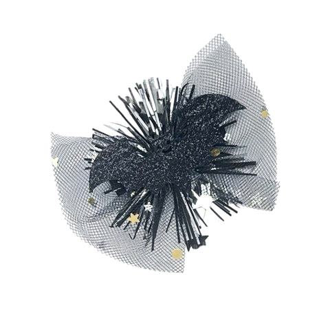 Glitter Bat Tulle Clip